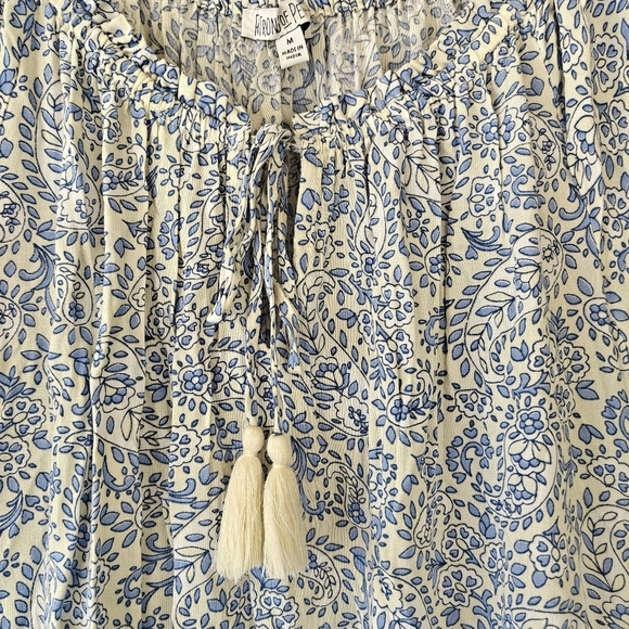 Patrons Of Peace Boho Tiered Tassel Paisley Print Medium Women's - Picture 7 of 9